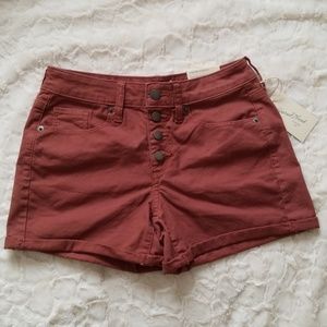 High waisted Rust Shorts